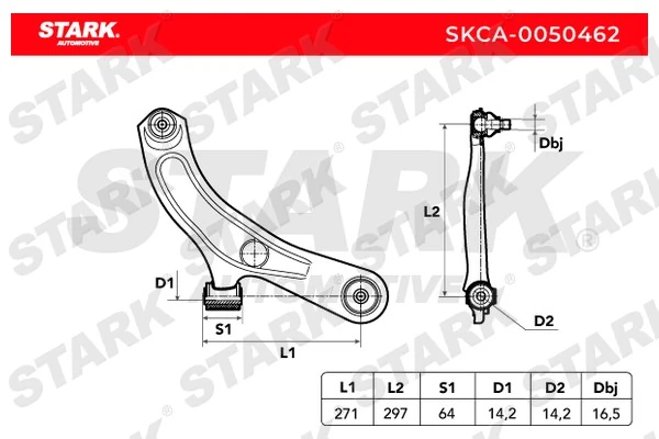 Stark lengőkar, kerékfelfüggesztés - SKCA-0050462 - TothCarparts
