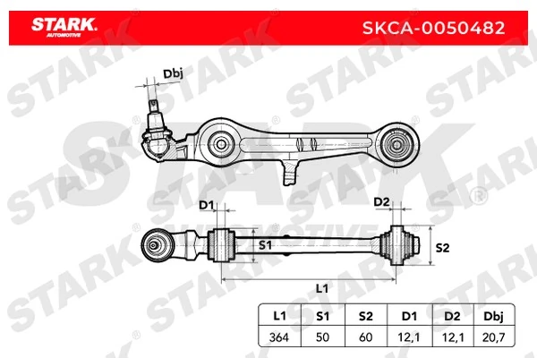 Stark lengőkar, kerékfelfüggesztés - SKCA-0050482 - TothCarparts