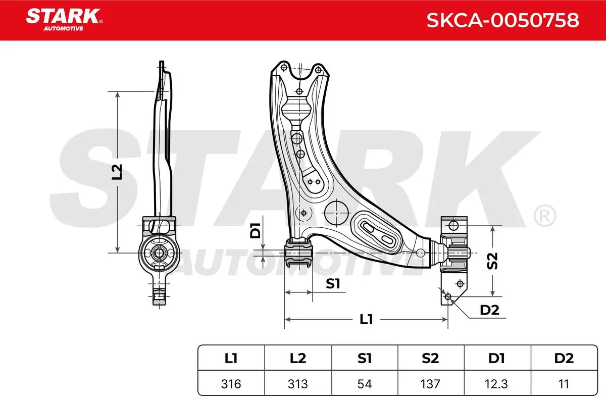 Stark lengőkar, kerékfelfüggesztés - SKCA-0050758 - TothCarparts