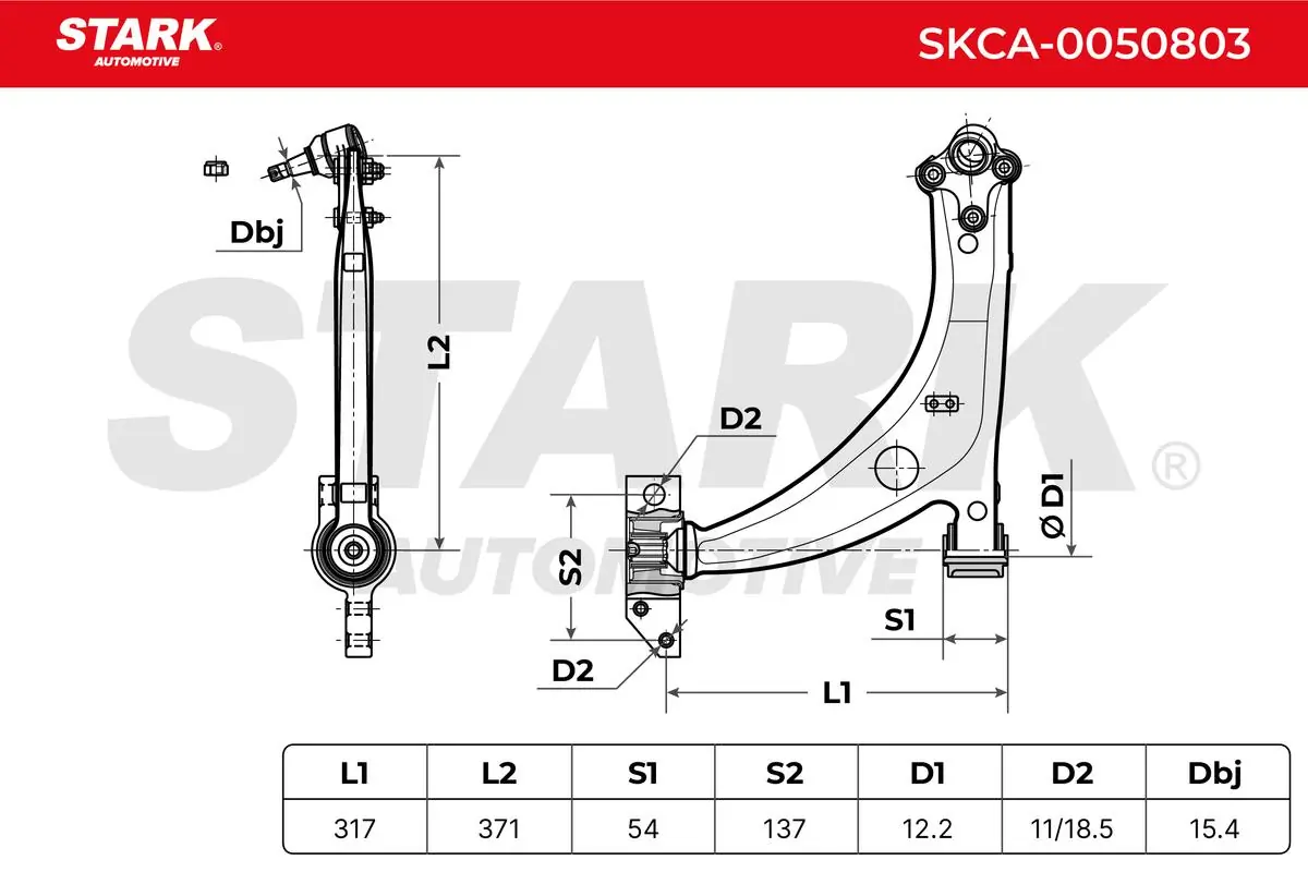 Stark lengőkar, kerékfelfüggesztés - SKCA-0050803 - TothCarparts