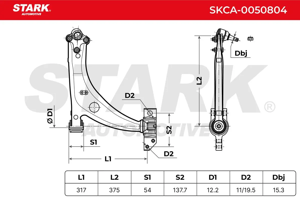 Stark lengőkar, kerékfelfüggesztés - SKCA-0050804 - TothCarparts