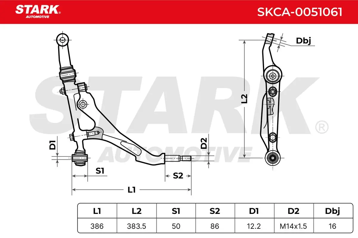 Stark lengőkar, kerékfelfüggesztés - SKCA-0051061 - TothCarparts