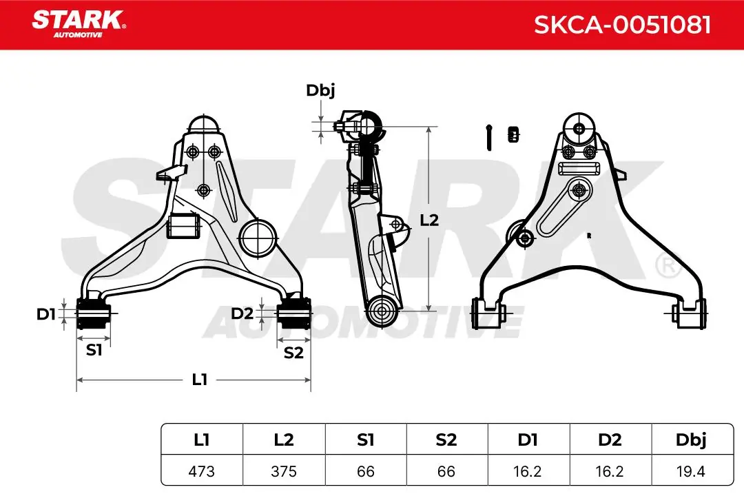 Stark lengőkar, kerékfelfüggesztés - SKCA-0051081 - TothCarparts