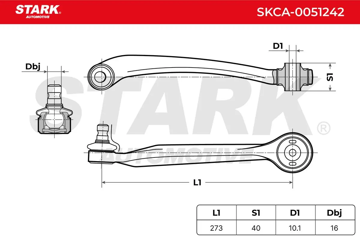 Stark lengőkar, kerékfelfüggesztés - SKCA-0051242 - TothCarparts