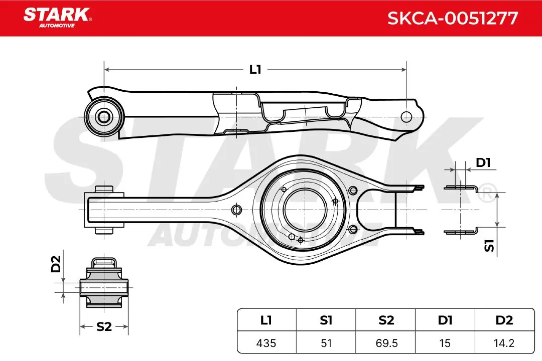 Stark lengőkar, kerékfelfüggesztés - SKCA-0051277 - TothCarparts