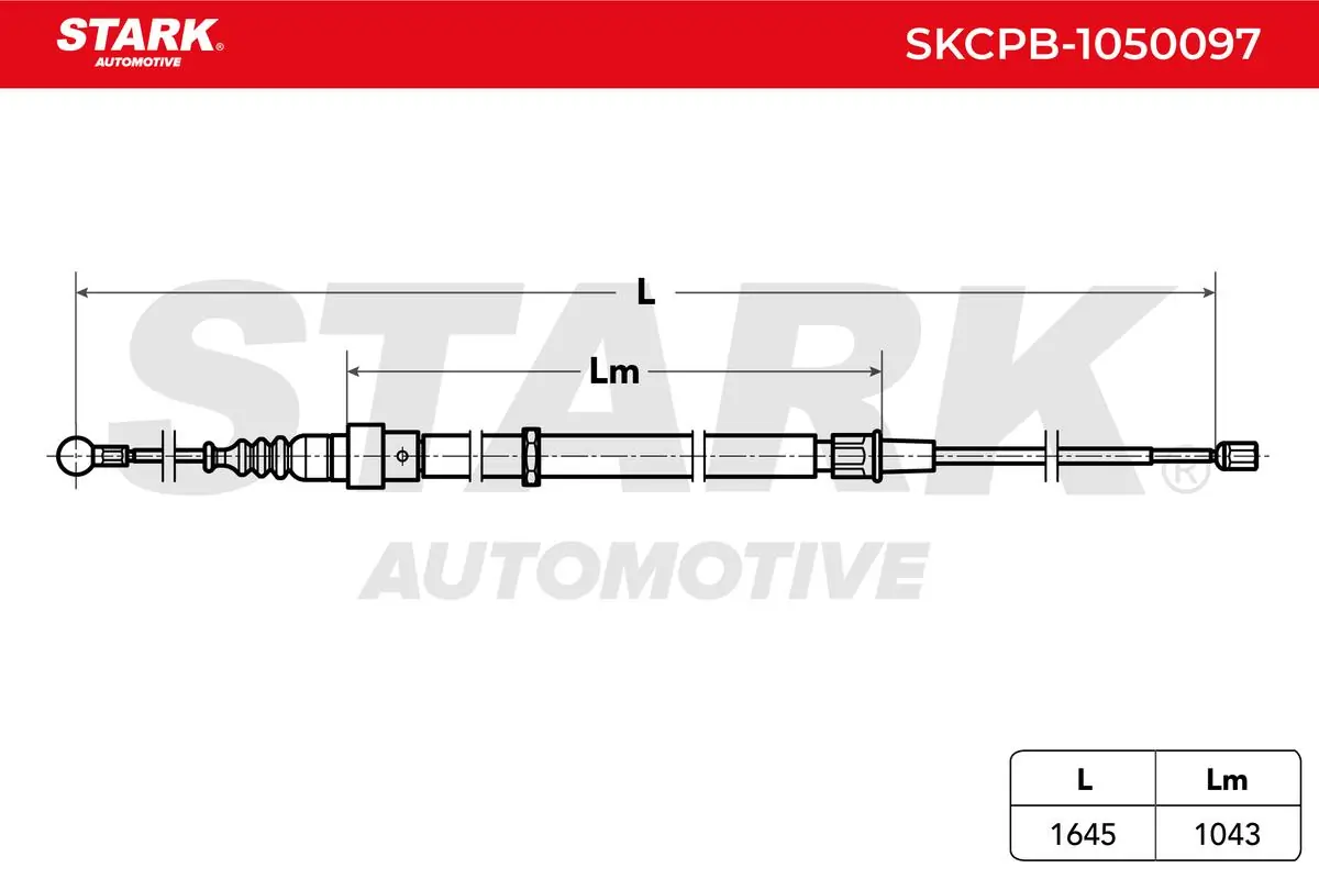 Stark huzal, rögzítőfék - SKCPB-1050097 - TothCarparts