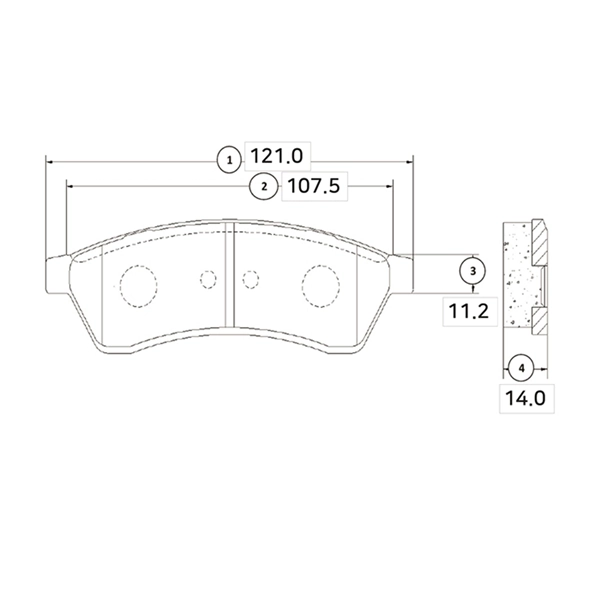 CTR fékbetétkészlet, tárcsafék - GK0437 - TothCarparts