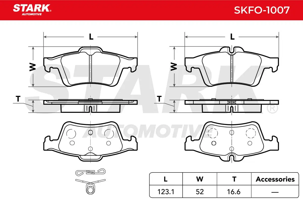 Stark fékbetétkészlet, tárcsafék - SKFO-1007 - TothCarparts