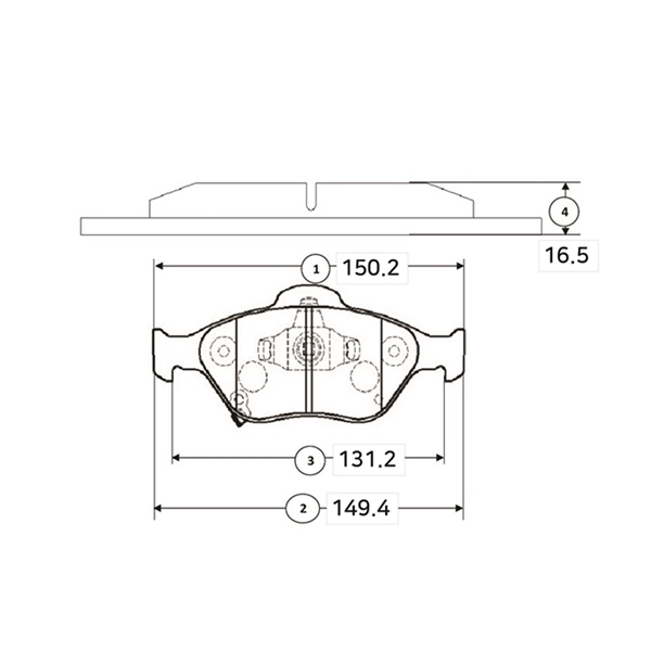 CTR fékbetétkészlet, tárcsafék - GK1178 - TothCarparts