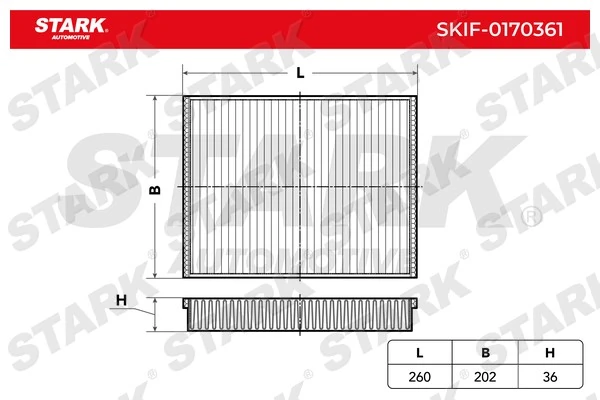 Stark szűrő, utastér levegő - SKIF-0170361 - TothCarparts