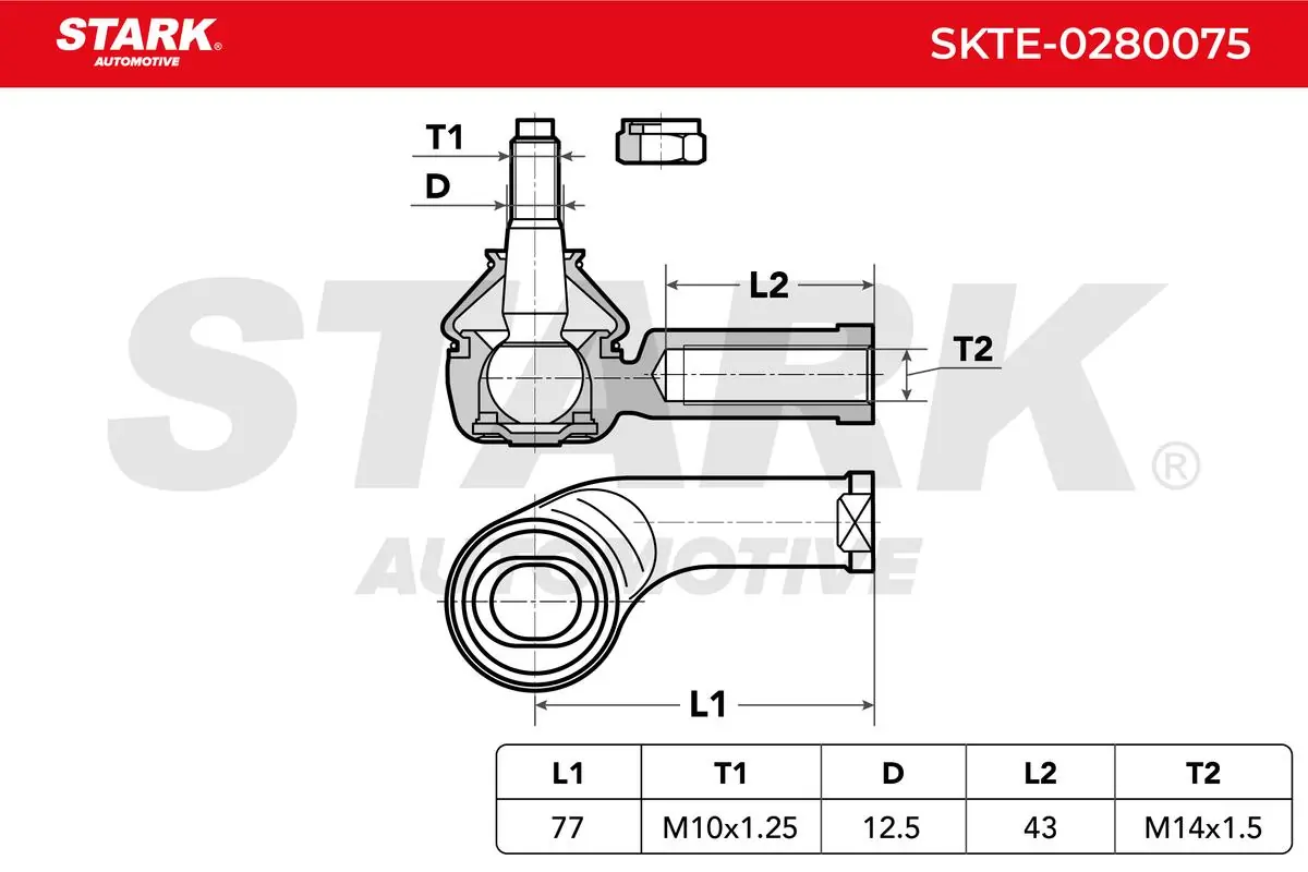 Stark vezetőkar fej - SKTE-0280075 - TothCarparts