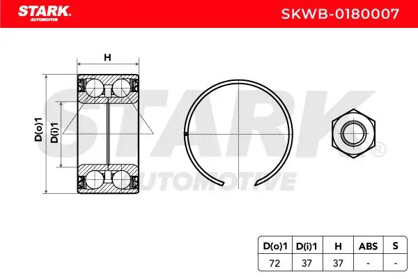 Stark kerékcsapágy készlet - SKWB-0180007 - TothCarparts