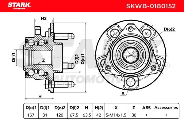 Stark kerékcsapágy készlet - SKWB-0180152 - TothCarparts