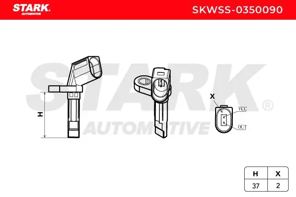 Stark érzékelő, kerékfordulatszám - SKWSS-0350090 - TothCarparts