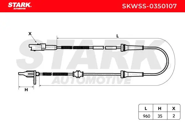 Stark érzékelő, kerékfordulatszám - SKWSS-0350107 - TothCarparts