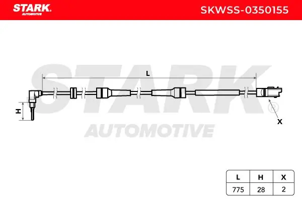 Stark érzékelő, kerékfordulatszám - SKWSS-0350155 - TothCarparts