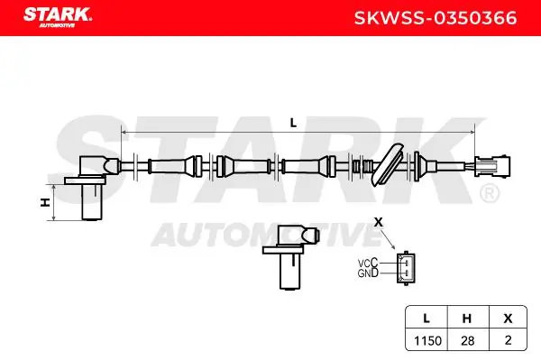 Stark érzékelő, kerékfordulatszám - SKWSS-0350366 - TothCarparts