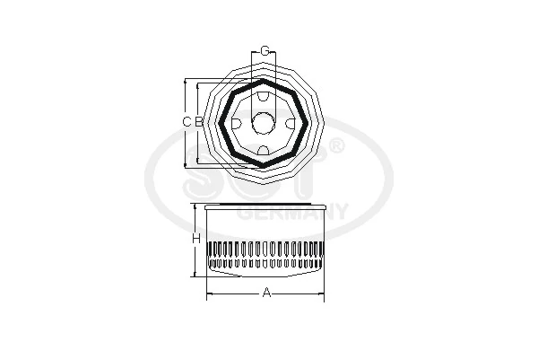 SCT - MANNOL olajszűrő - SM 165 - TothCarparts