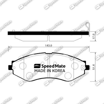 SpeedMate fékbetétkészlet, tárcsafék - SM-BPG014 - TothCarparts