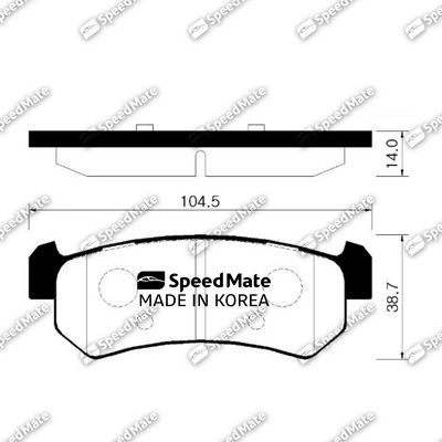 SpeedMate fékbetétkészlet, tárcsafék - SM-BPG015 - TothCarparts