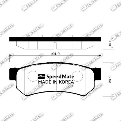 SpeedMate fékbetétkészlet, tárcsafék - SM-BPG020 - TothCarparts