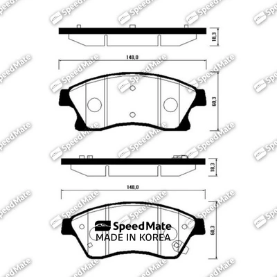 SpeedMate fékbetétkészlet, tárcsafék - SM-BPG021 - TothCarparts
