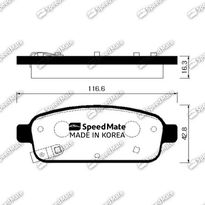 SpeedMate fékbetétkészlet, tárcsafék - SM-BPG022 - TothCarparts