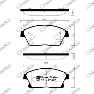 SpeedMate fékbetétkészlet, tárcsafék - SM-BPG025 - TothCarparts