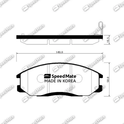 SpeedMate fékbetétkészlet, tárcsafék - SM-BPH027 - TothCarparts