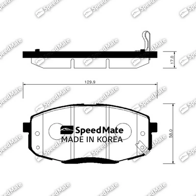 SpeedMate fékbetétkészlet, tárcsafék - SM-BPH043 - TothCarparts