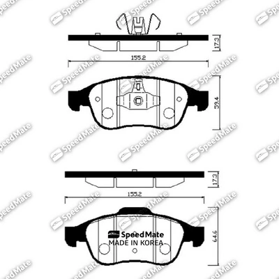 SpeedMate fékbetétkészlet, tárcsafék - SM-BPS010 - TothCarparts