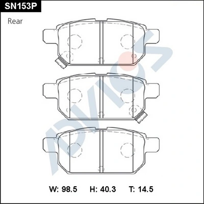 ADVICS fékbetétkészlet, tárcsafék - SN153P - TothCarparts