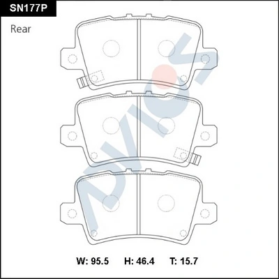 ADVICS fékbetétkészlet, tárcsafék - SN177P - TothCarparts