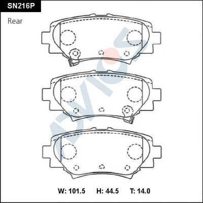 ADVICS fékbetétkészlet, tárcsafék - SN216P - TothCarparts