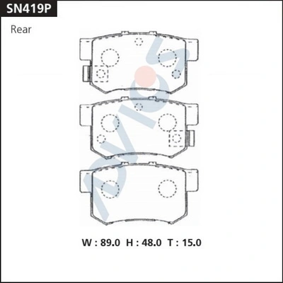 ADVICS fékbetétkészlet, tárcsafék - SN419P - TothCarparts