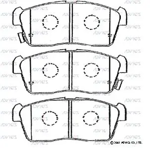 ADVICS fékbetétkészlet, tárcsafék - SN593P - TothCarparts