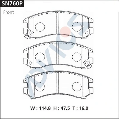 ADVICS fékbetétkészlet, tárcsafék - SN760P - TothCarparts
