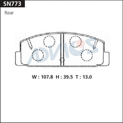 ADVICS fékbetétkészlet, tárcsafék - SN773 - TothCarparts
