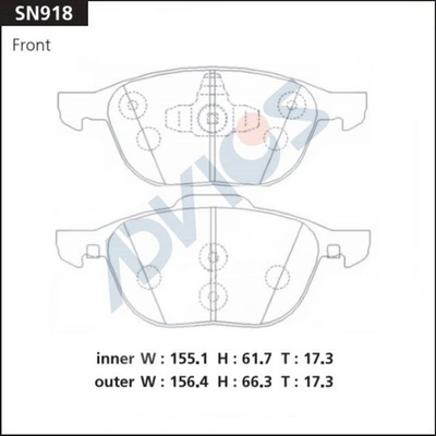 ADVICS fékbetétkészlet, tárcsafék - SN918 - TothCarparts