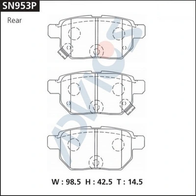 ADVICS fékbetétkészlet, tárcsafék - SN953P - TothCarparts