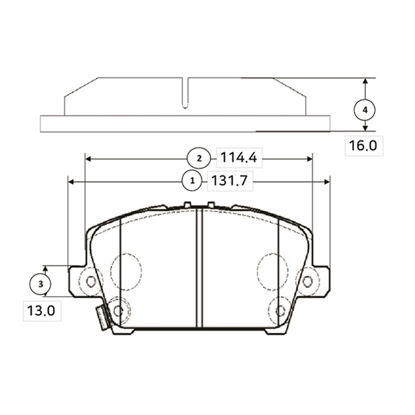 CTR fékbetétkészlet, tárcsafék - GK0388 - TothCarparts