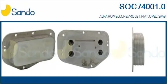 SANDO Olajhűtő, motorolaj - SOC74001.0 - TothCarparts