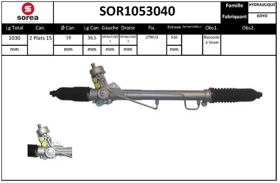 SNRA kormánygép - SOR1053040 - TothCarparts