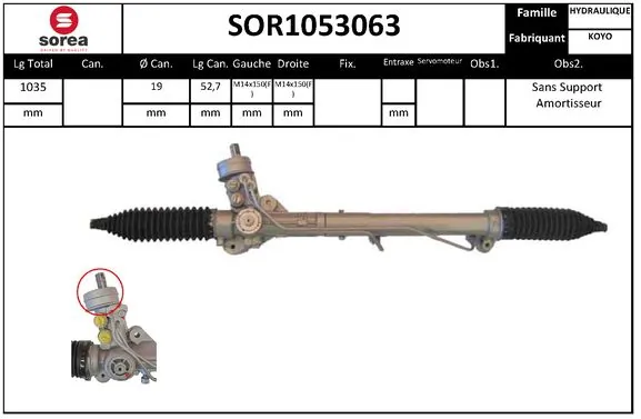 SNRA kormánygép - SOR1053063 - TothCarparts