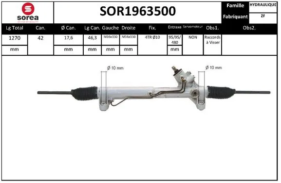 SNRA kormánygép - SOR1963500 - TothCarparts