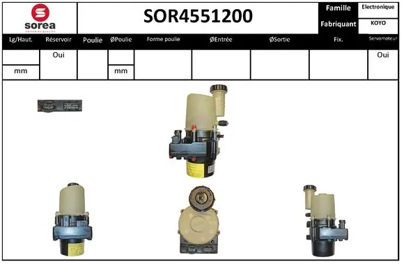 EAI hidraulikus szivattyú, kormányzás - SOR4551200 - TothCarparts
