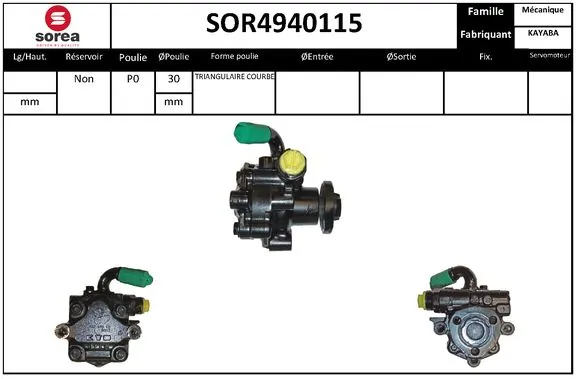 SERA hidraulikus szivattyú, kormányzás - SOR4940115 - TothCarparts