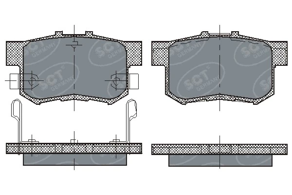 SCT - MANNOL fékbetétkészlet, tárcsafék - SP 168 PR - TothCarparts