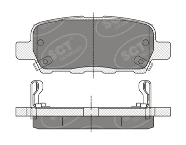 SCT - MANNOL fékbetétkészlet, tárcsafék - SP 339 PR - TothCarparts