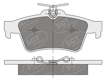 SCT - MANNOL fékbetétkészlet, tárcsafék - SP 357 PR - TothCarparts
